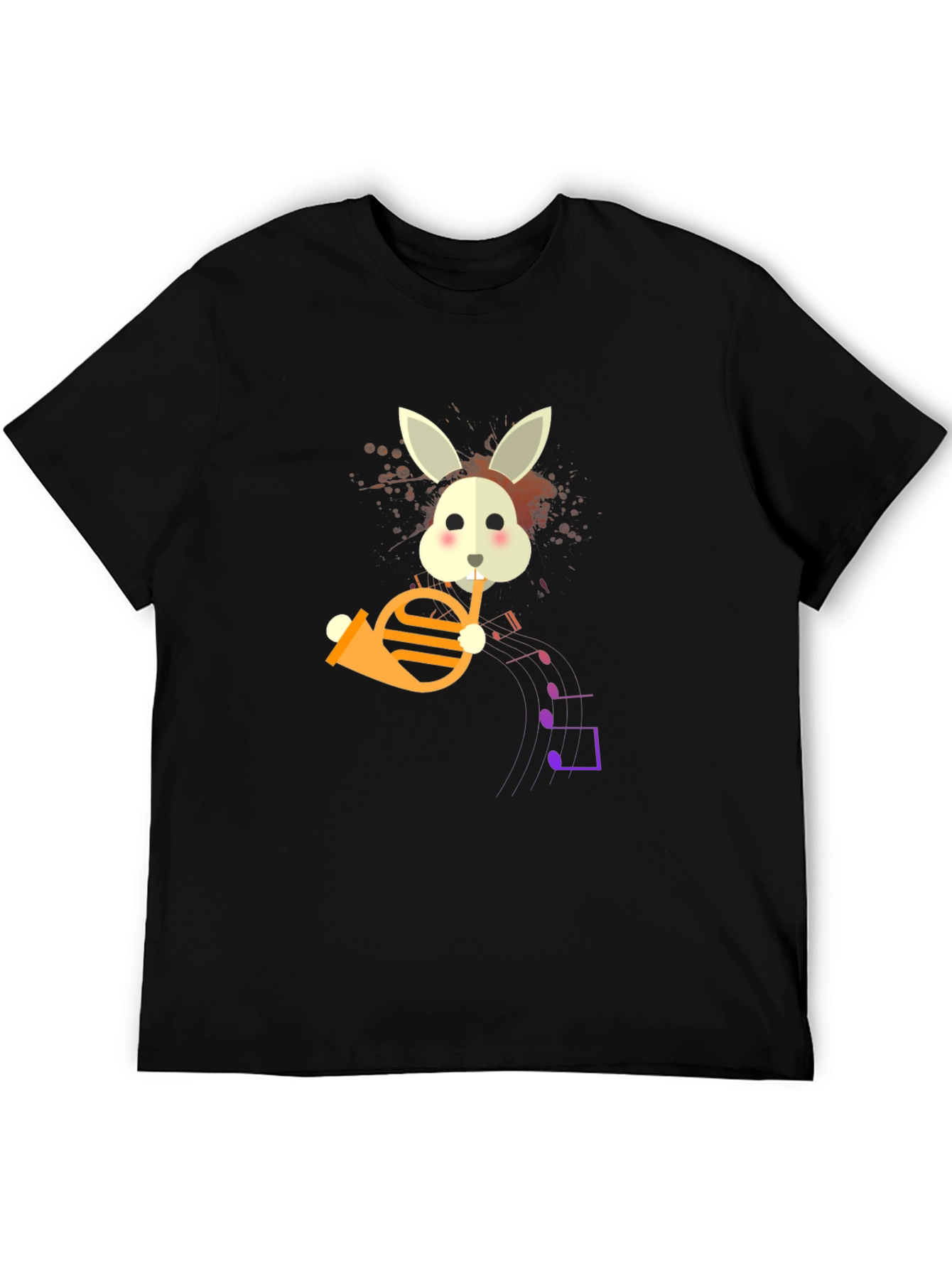 Bunny French Horn Player Graphic T-Shirt