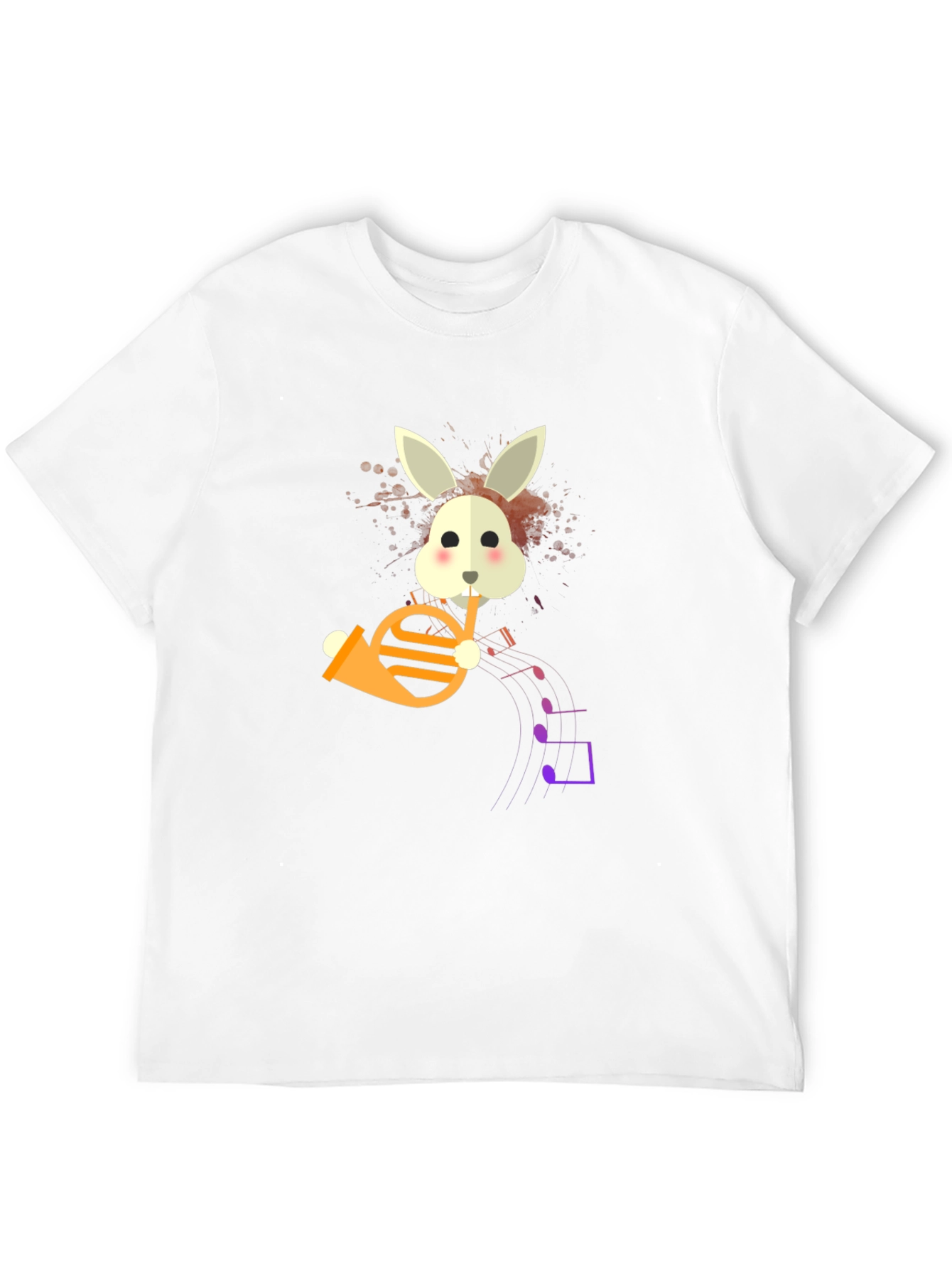 Bunny French Horn Player Graphic T-Shirt