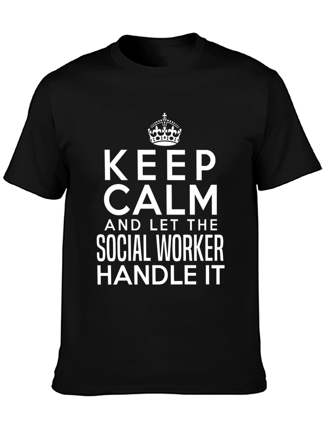 Keep Calm Social Worker T-Shirt - Black