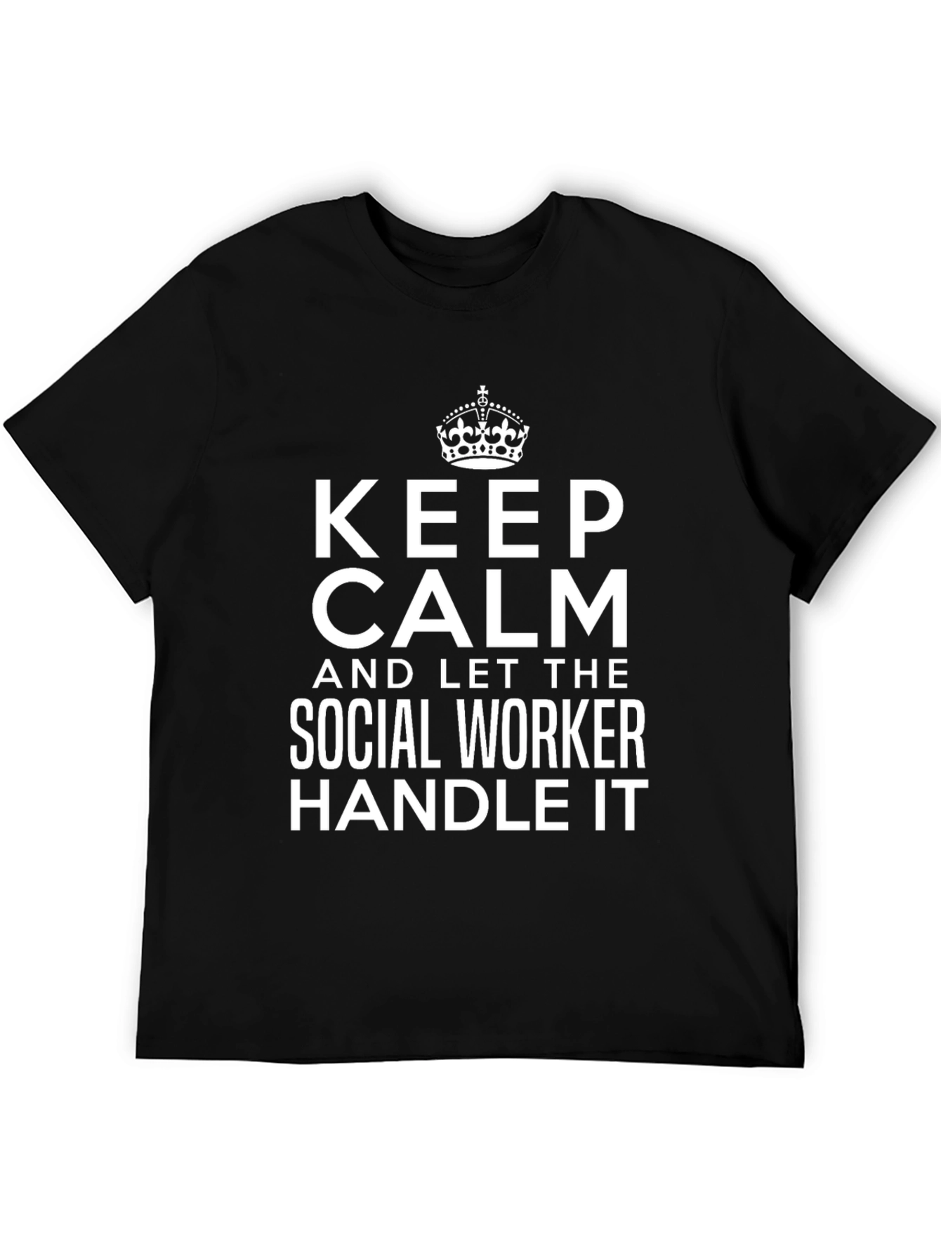 Keep Calm Social Worker T-Shirt - Black