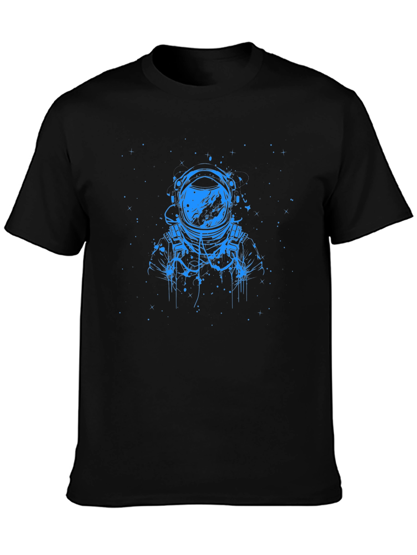 Astronaut Graphic T-Shirt - Black Cotton Tee