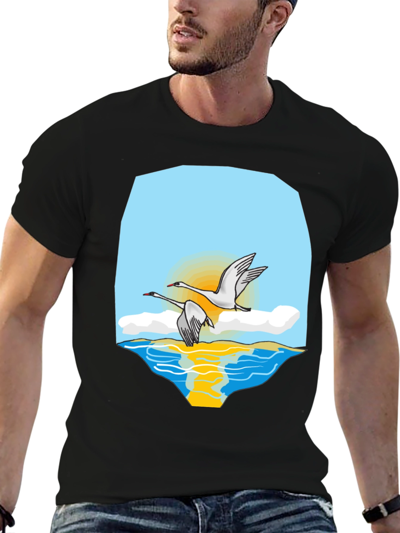 Swan Lake Graphic Tee - Stylish & Comfortable