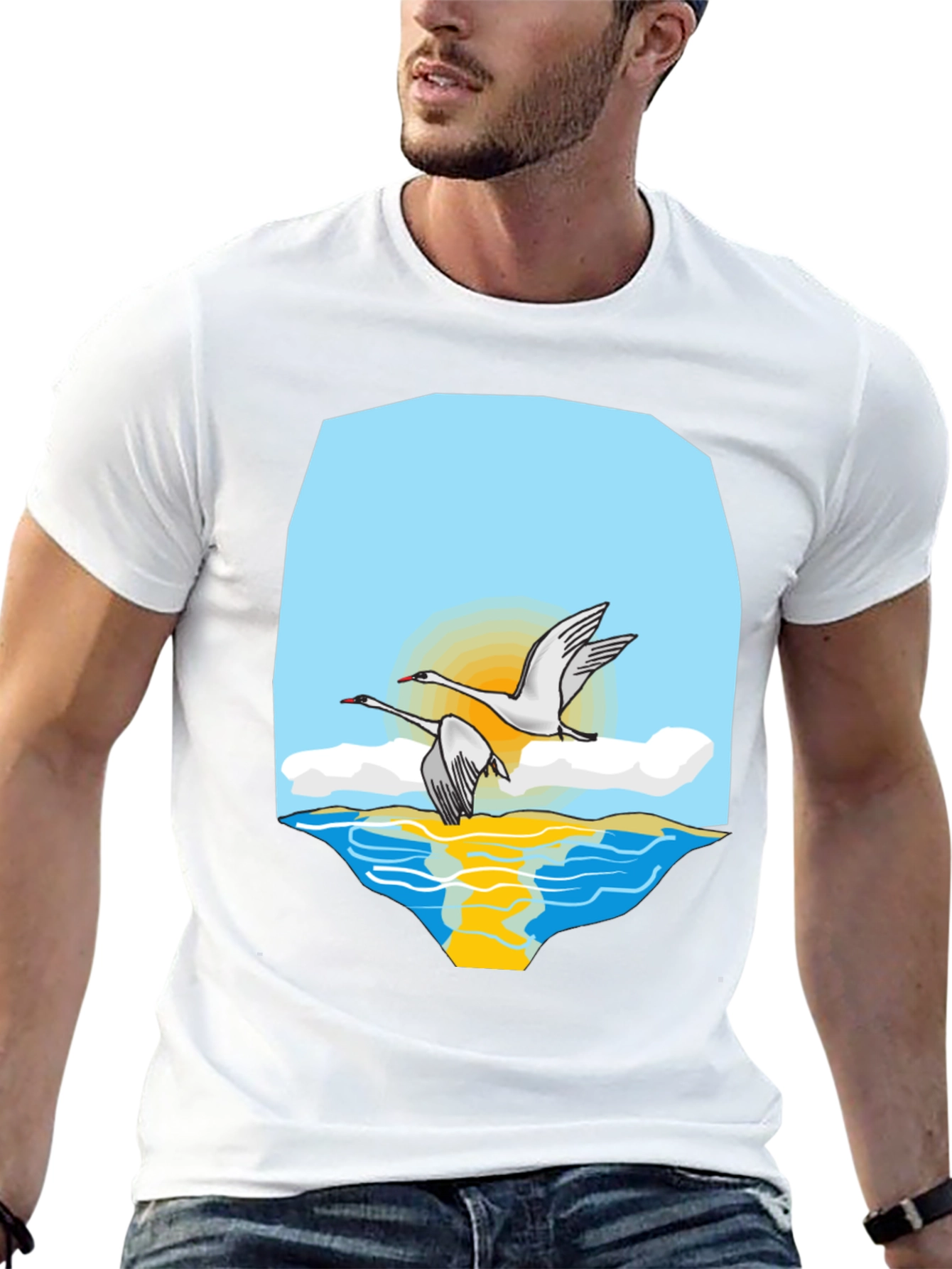 Swan Lake Graphic Tee - Stylish & Comfortable