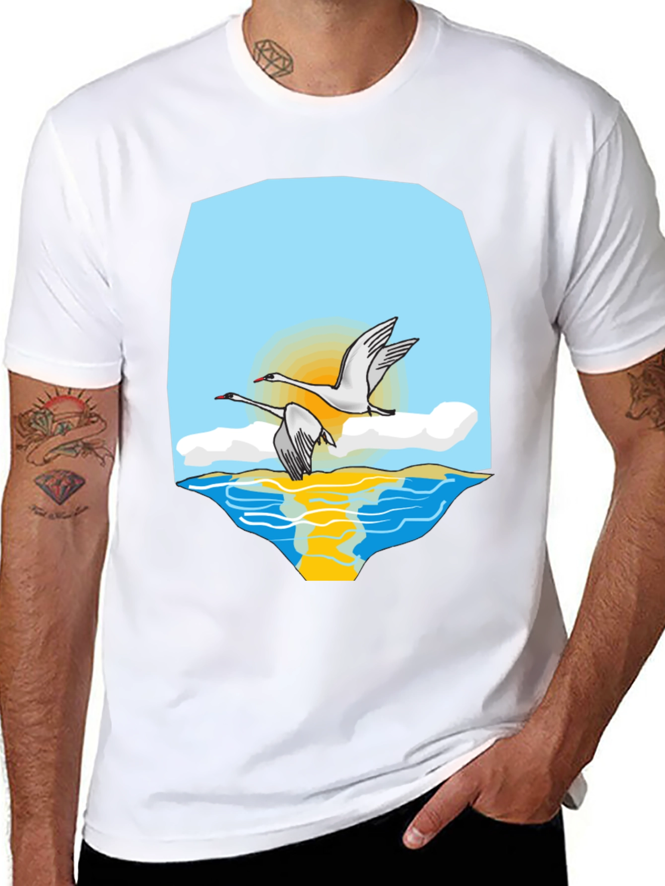 Swan Lake Graphic Tee - Stylish & Comfortable