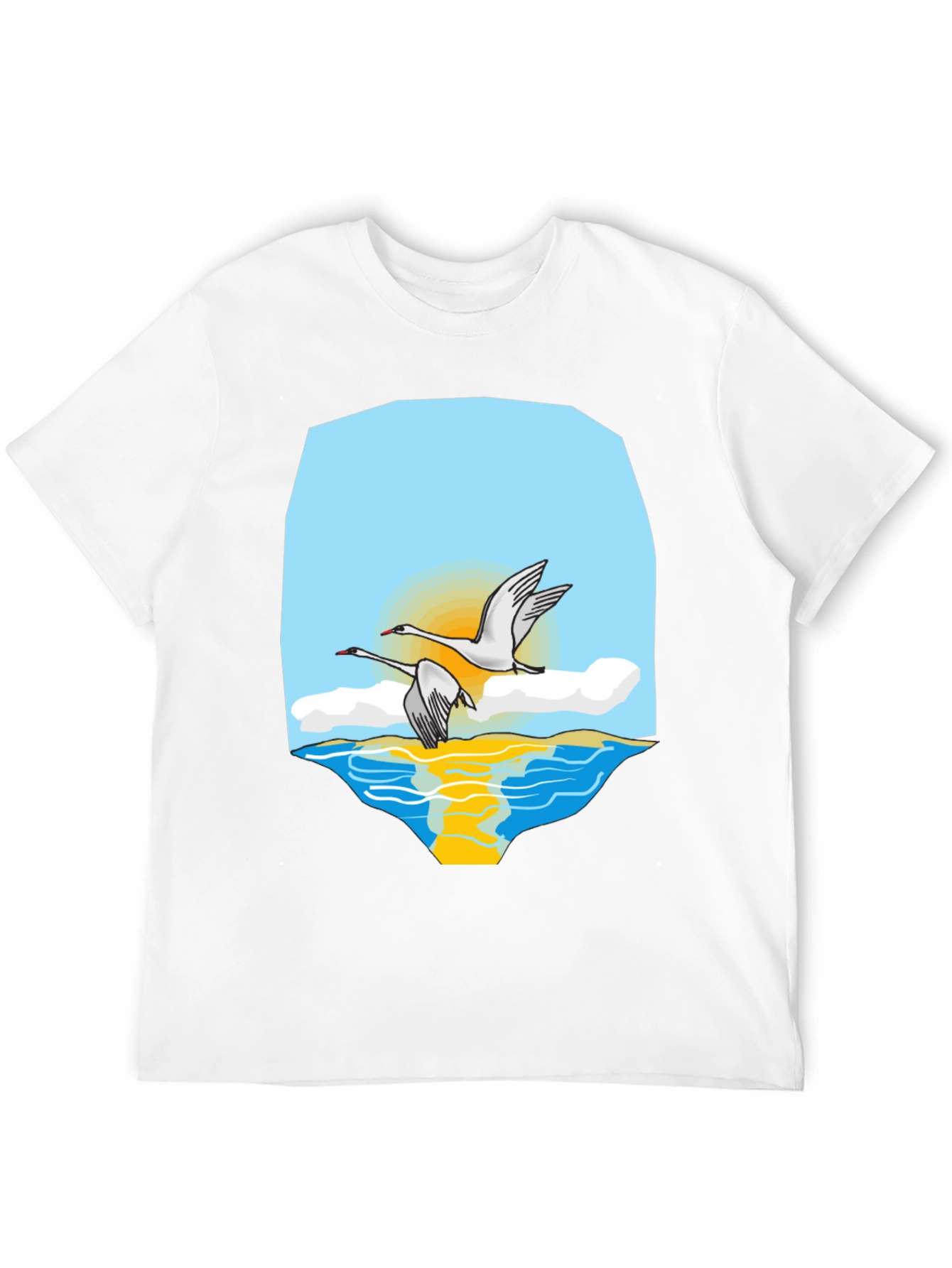 Swan Lake Graphic Tee - Stylish & Comfortable