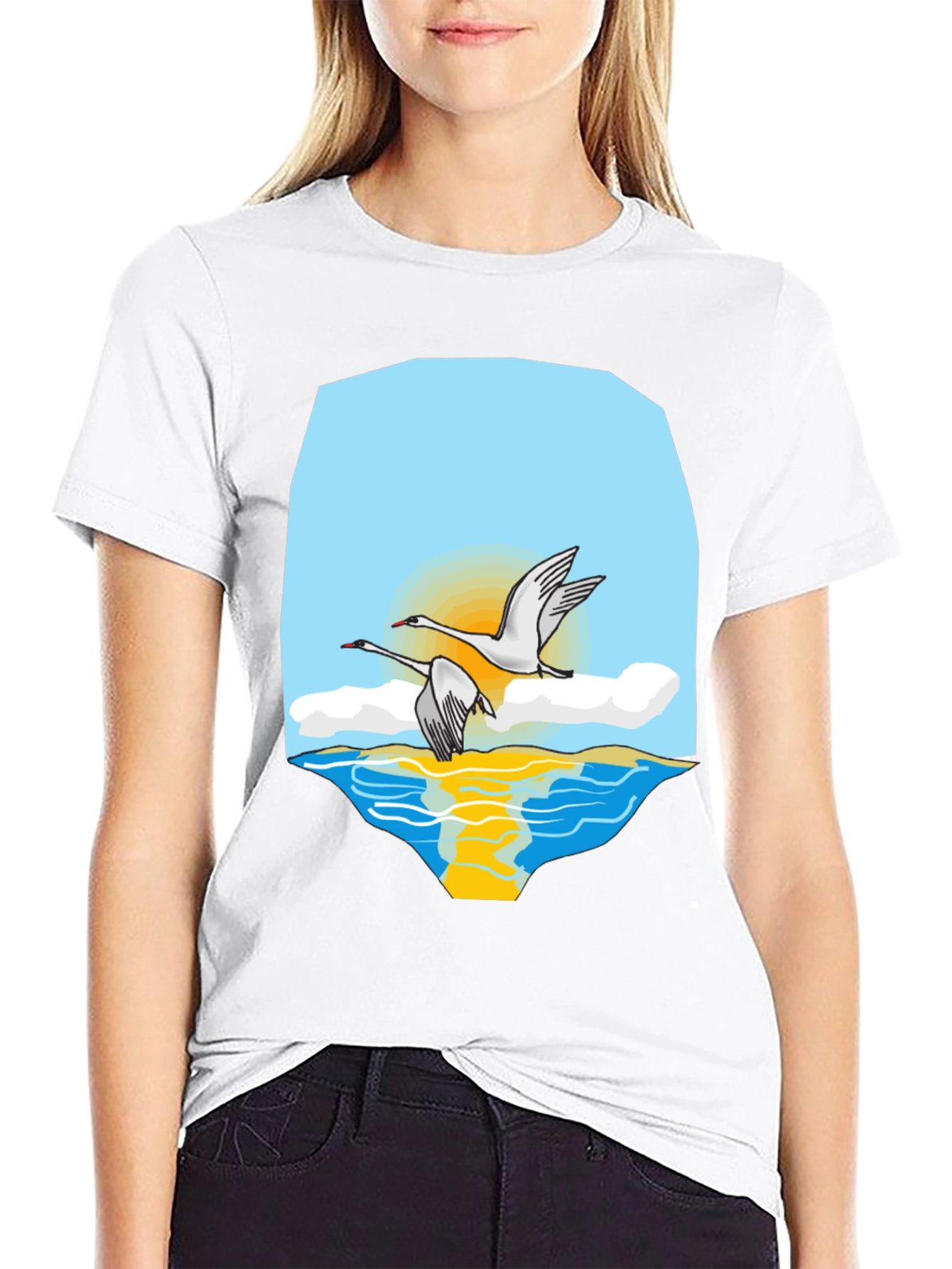 Swan Lake Graphic Tee - Stylish & Comfortable
