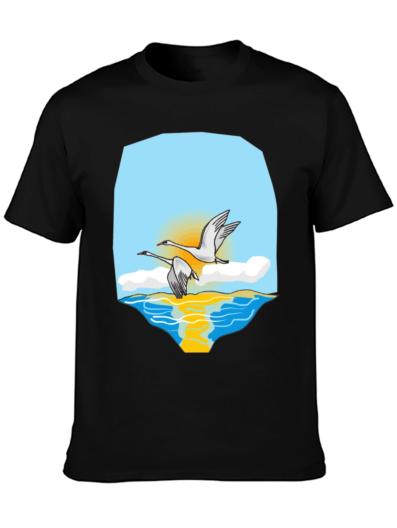 Swan Lake Graphic Tee - Stylish & Comfortable