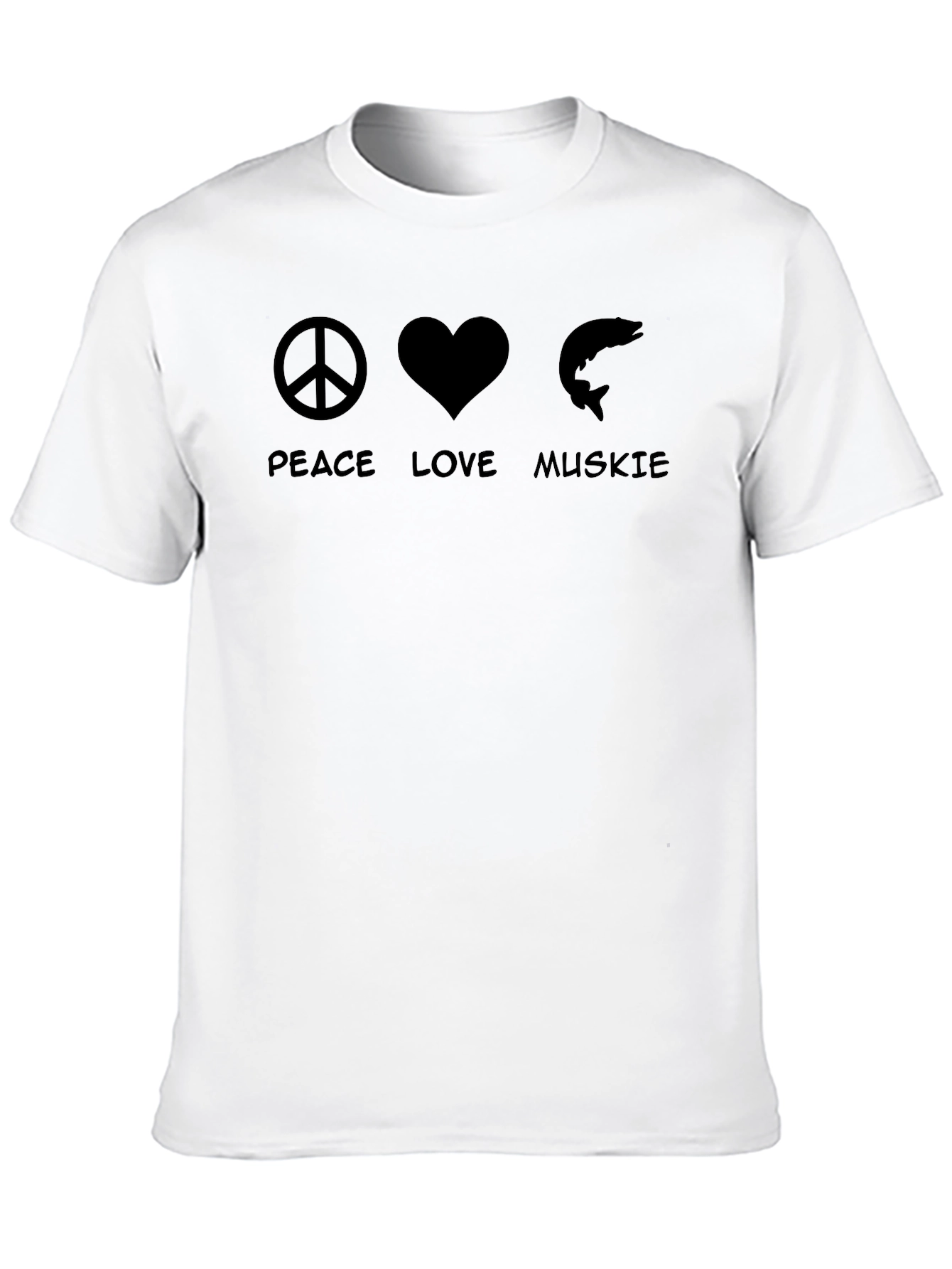 Peace Love Muskie Graphic Tee - Soft Cotton T-Shirt