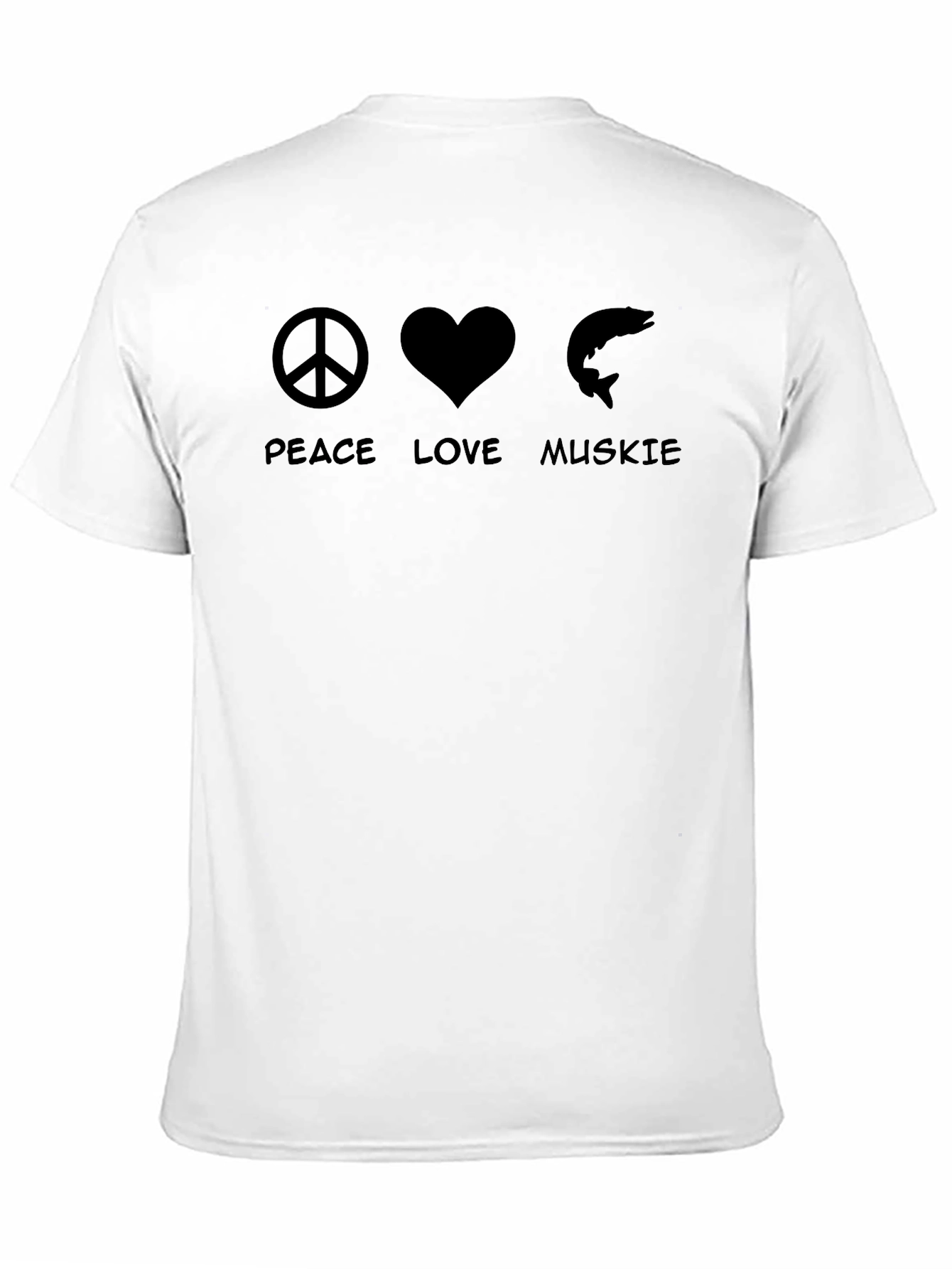 Peace Love Muskie Graphic Tee - Soft Cotton T-Shirt