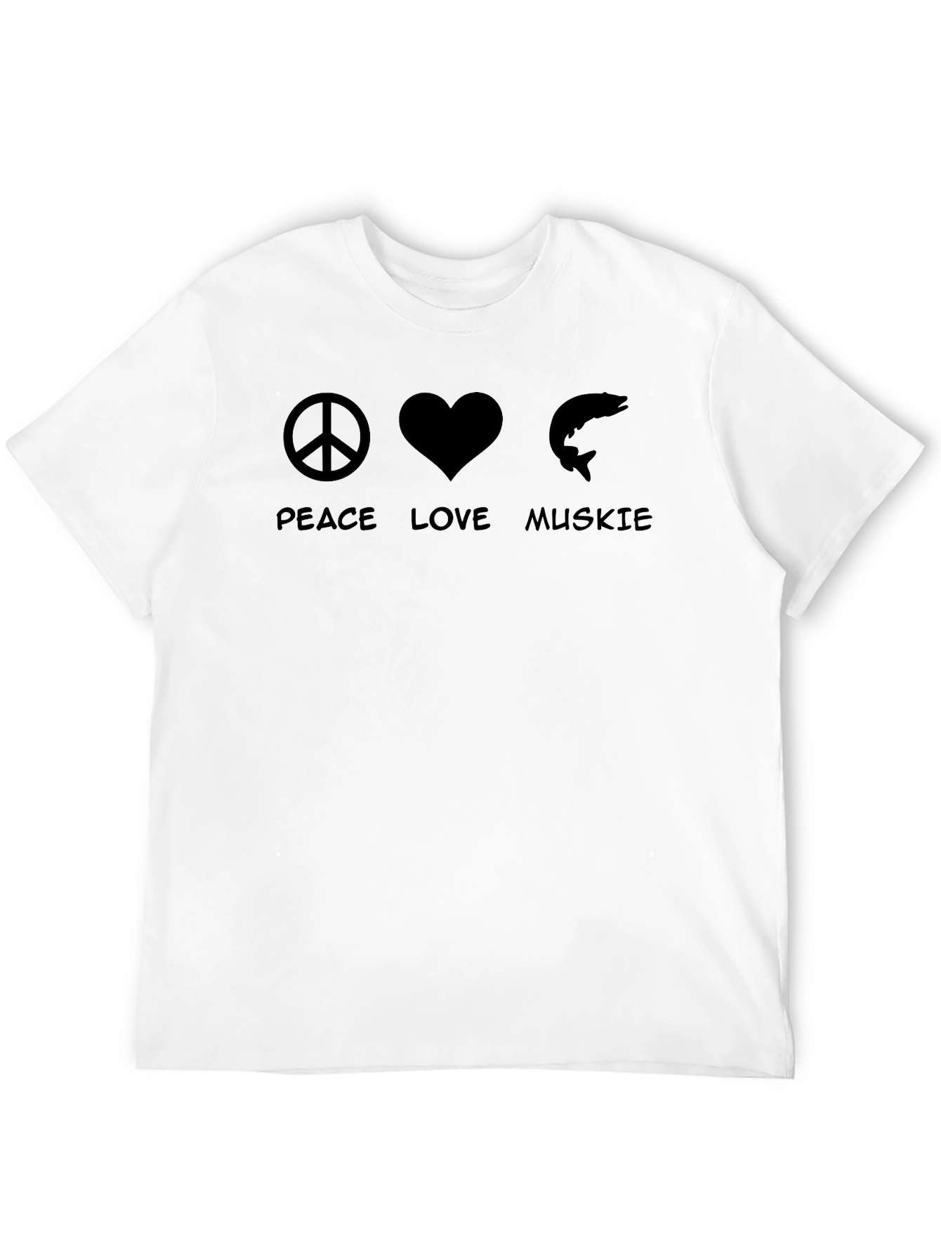 Peace Love Muskie Graphic Tee - Soft Cotton T-Shirt