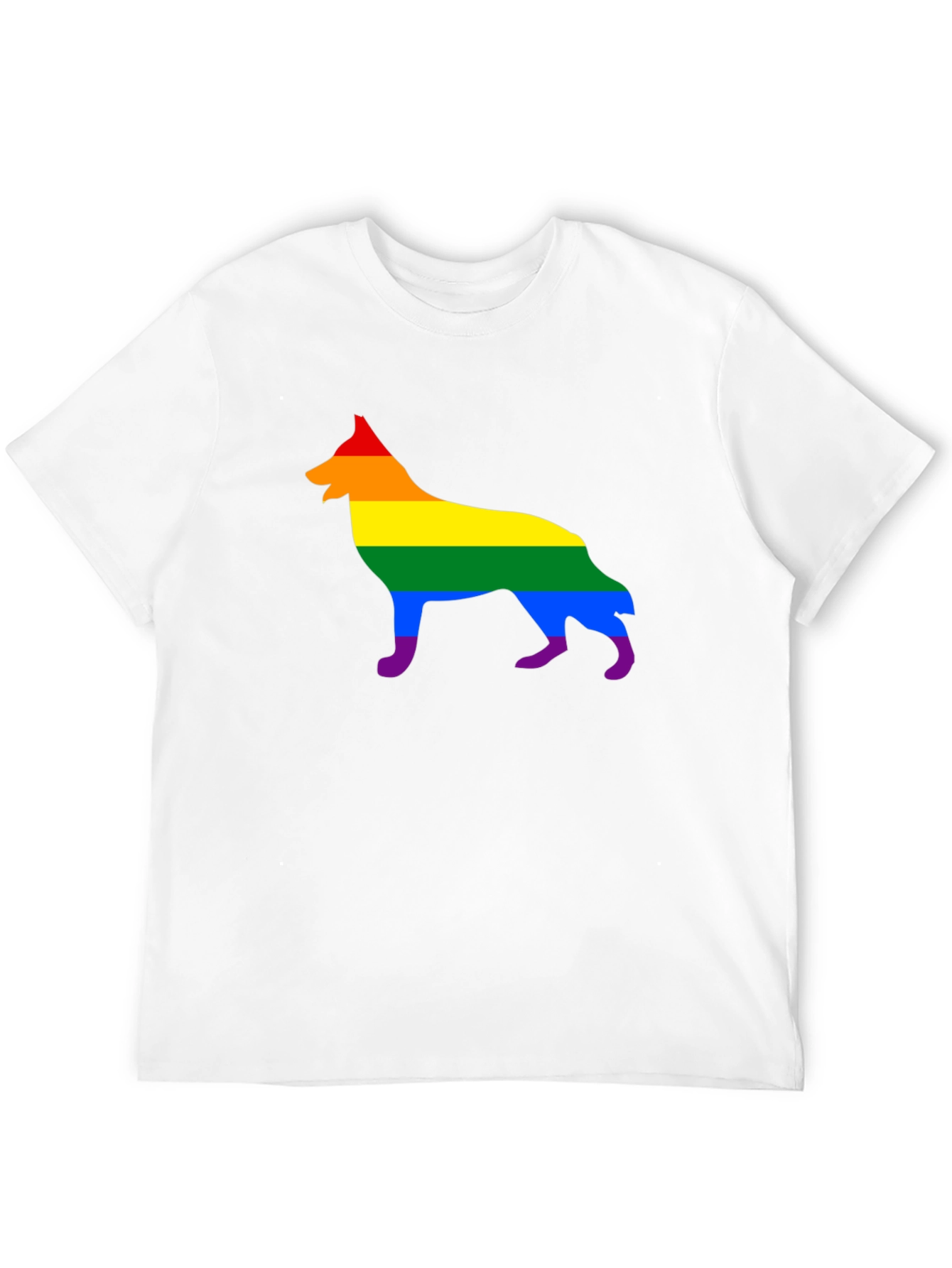 Rainbow German Shepherd T-Shirt - Pride Dog Tee