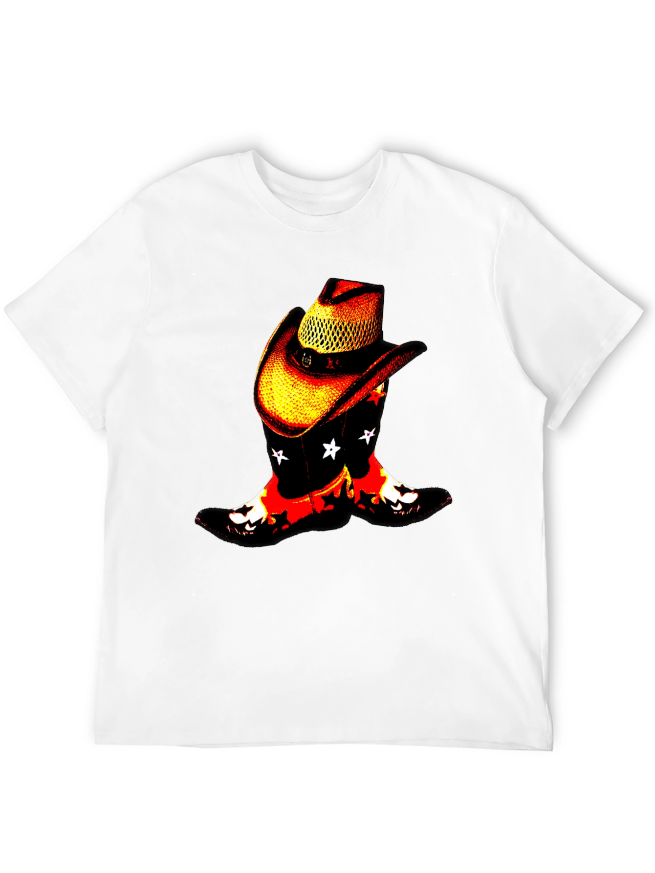 Cowboy Boots & Hat Graphic Tee - Western Style