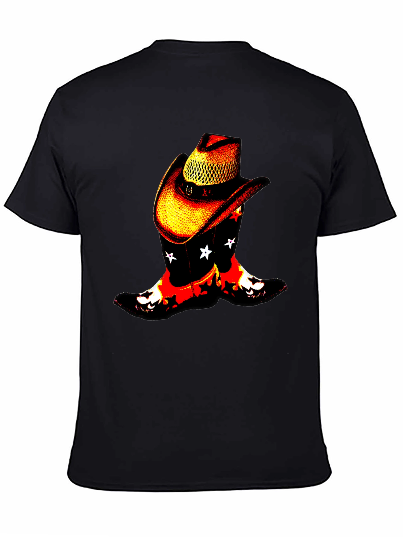 Cowboy Boots & Hat Graphic Tee - Western Style