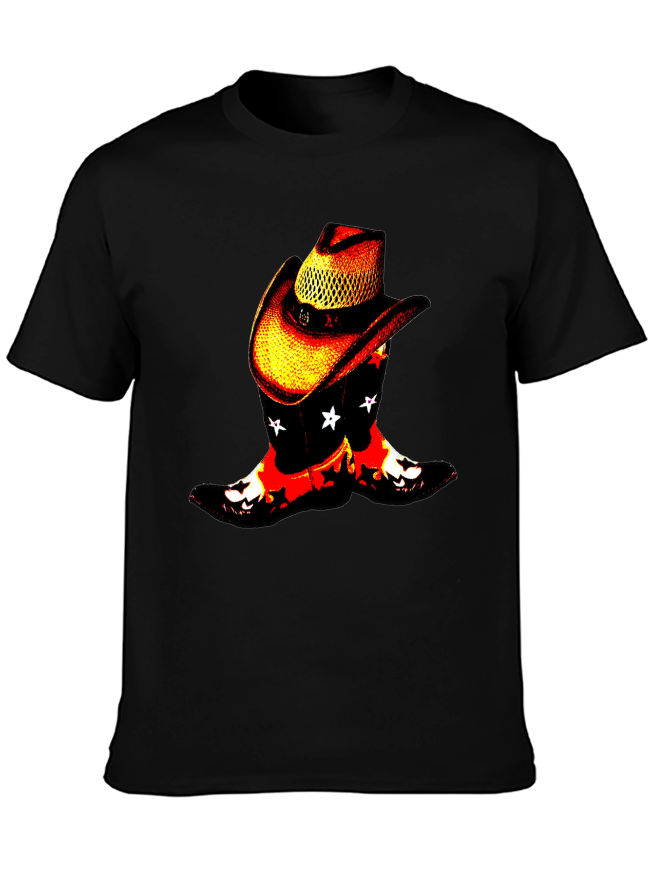 Cowboy Boots & Hat Graphic Tee - Western Style