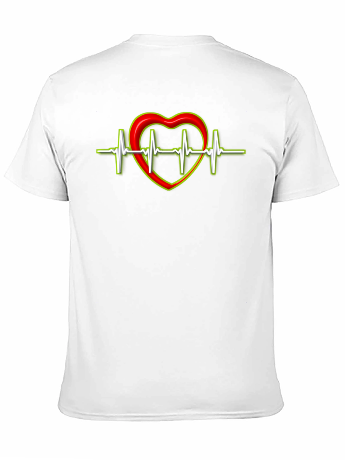 Heartbeat Heart Graphic T-Shirt - Black