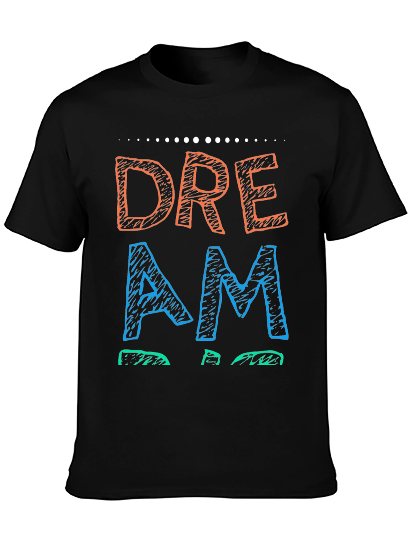 Dream Tee - Graphic Print Black T-Shirt
