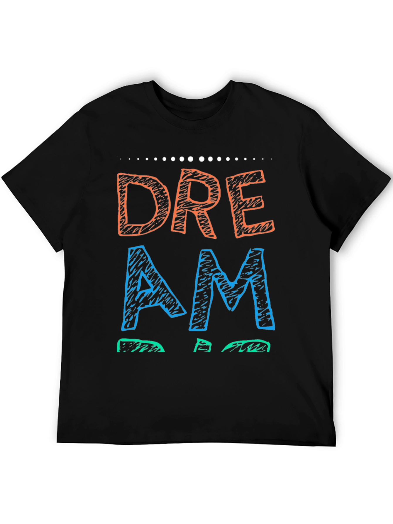 Dream Tee - Graphic Print Black T-Shirt