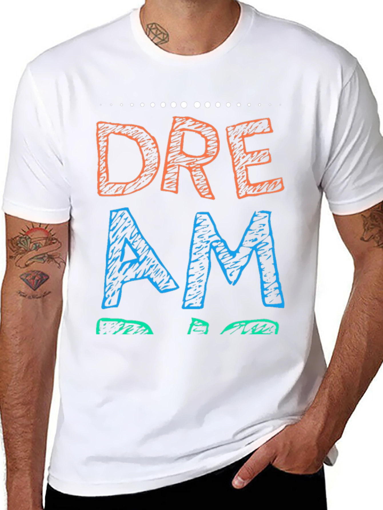 Dream Tee - Graphic Print Black T-Shirt