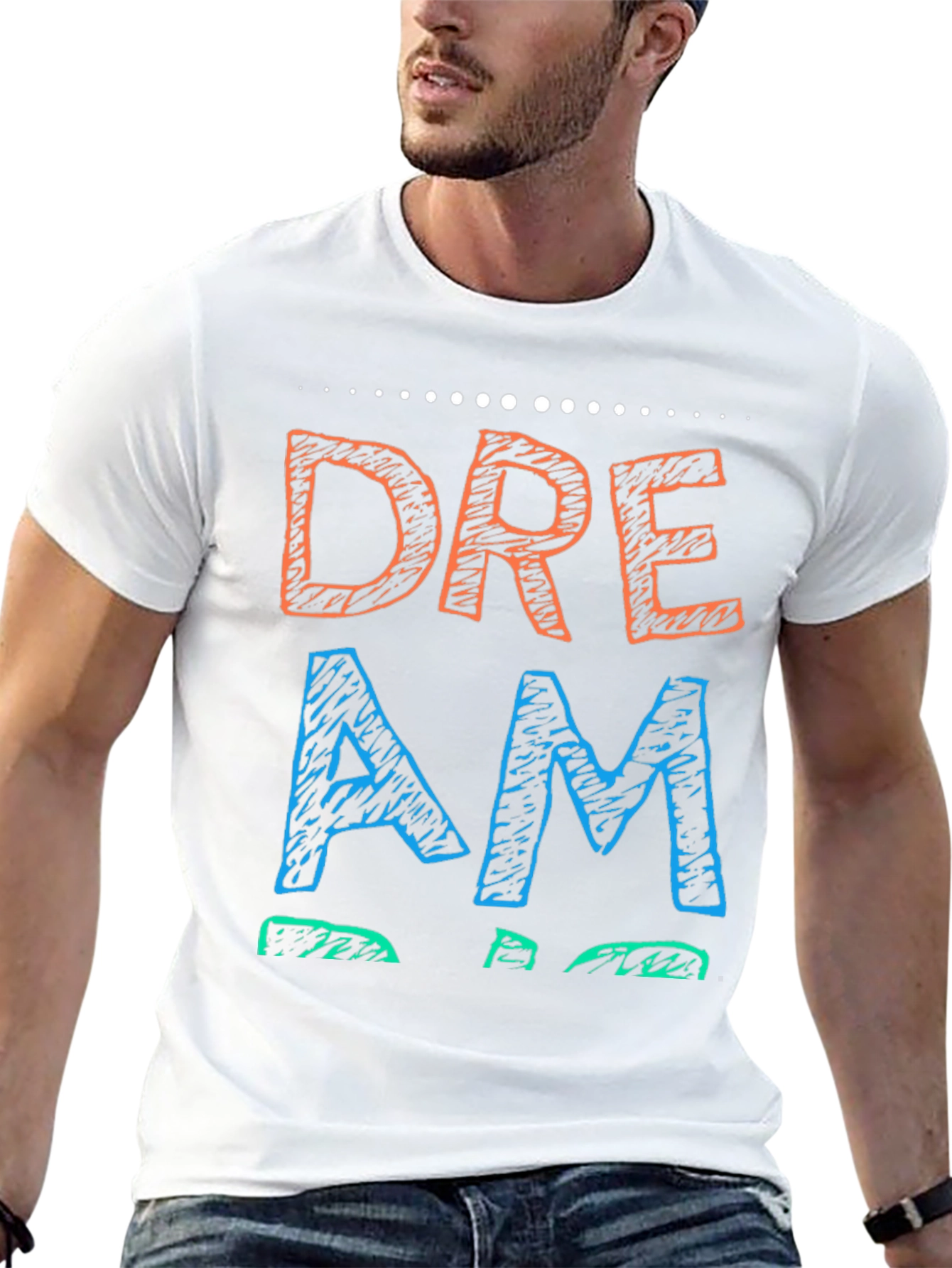 Dream Tee - Graphic Print Black T-Shirt
