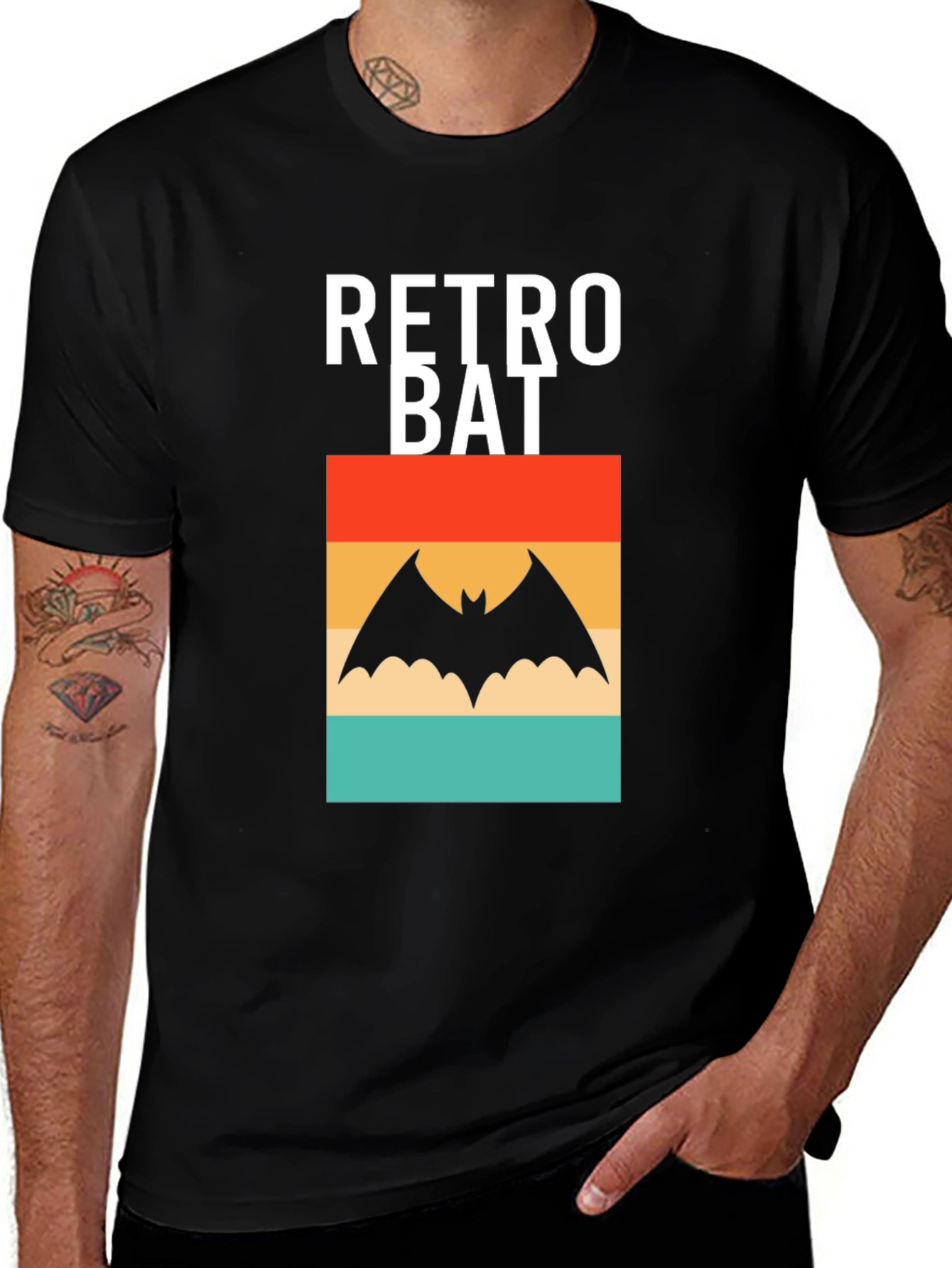 Retro Bat Graphic T-Shirt