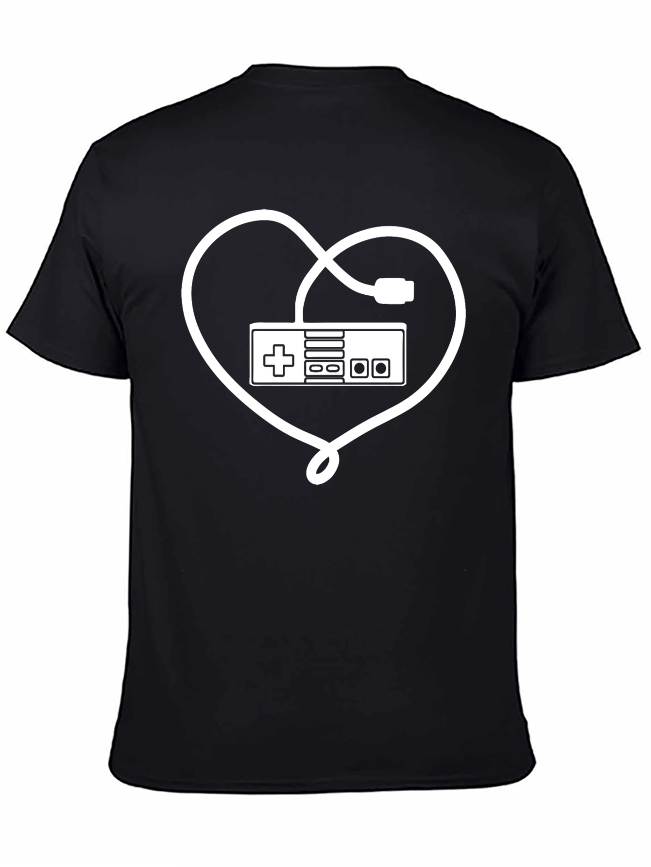 Gamer Heart Controller T-Shirt - Black
