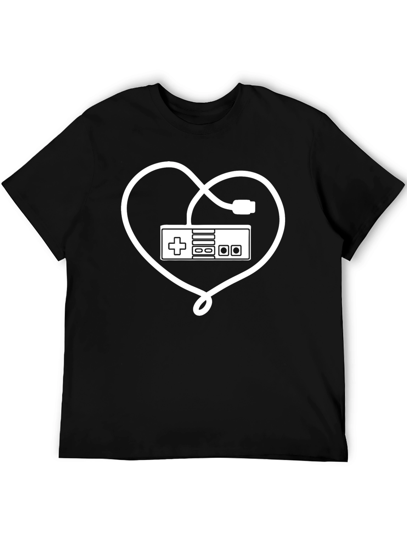 Gamer Heart Controller T-Shirt - Black