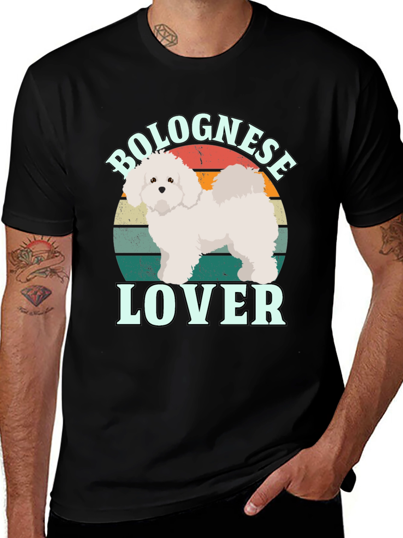 Bolognese Lover Retro T-Shirt | Dog Graphic Tee
