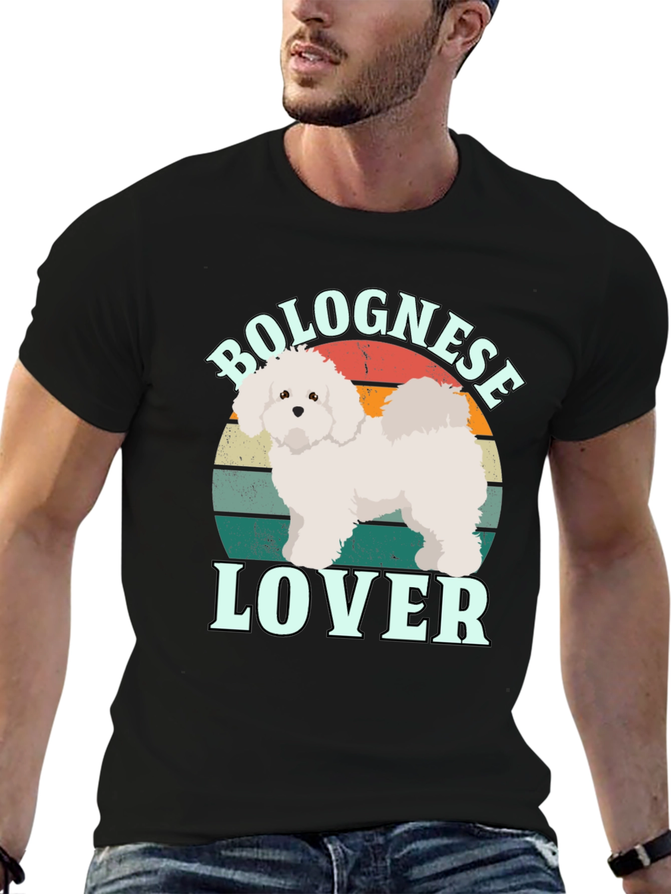 Bolognese Lover Retro T-Shirt | Dog Graphic Tee