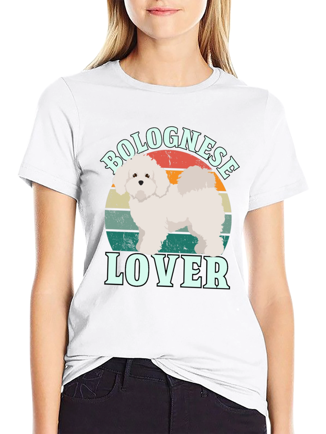 Bolognese Lover Retro T-Shirt | Dog Graphic Tee