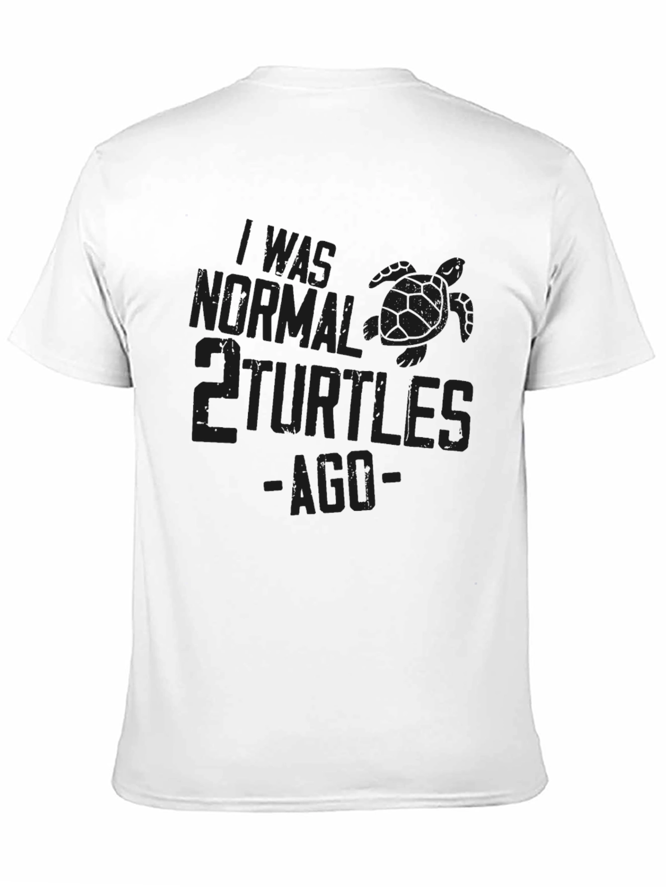 I Was Normal 2 Turtles Ago Black T-Shirt