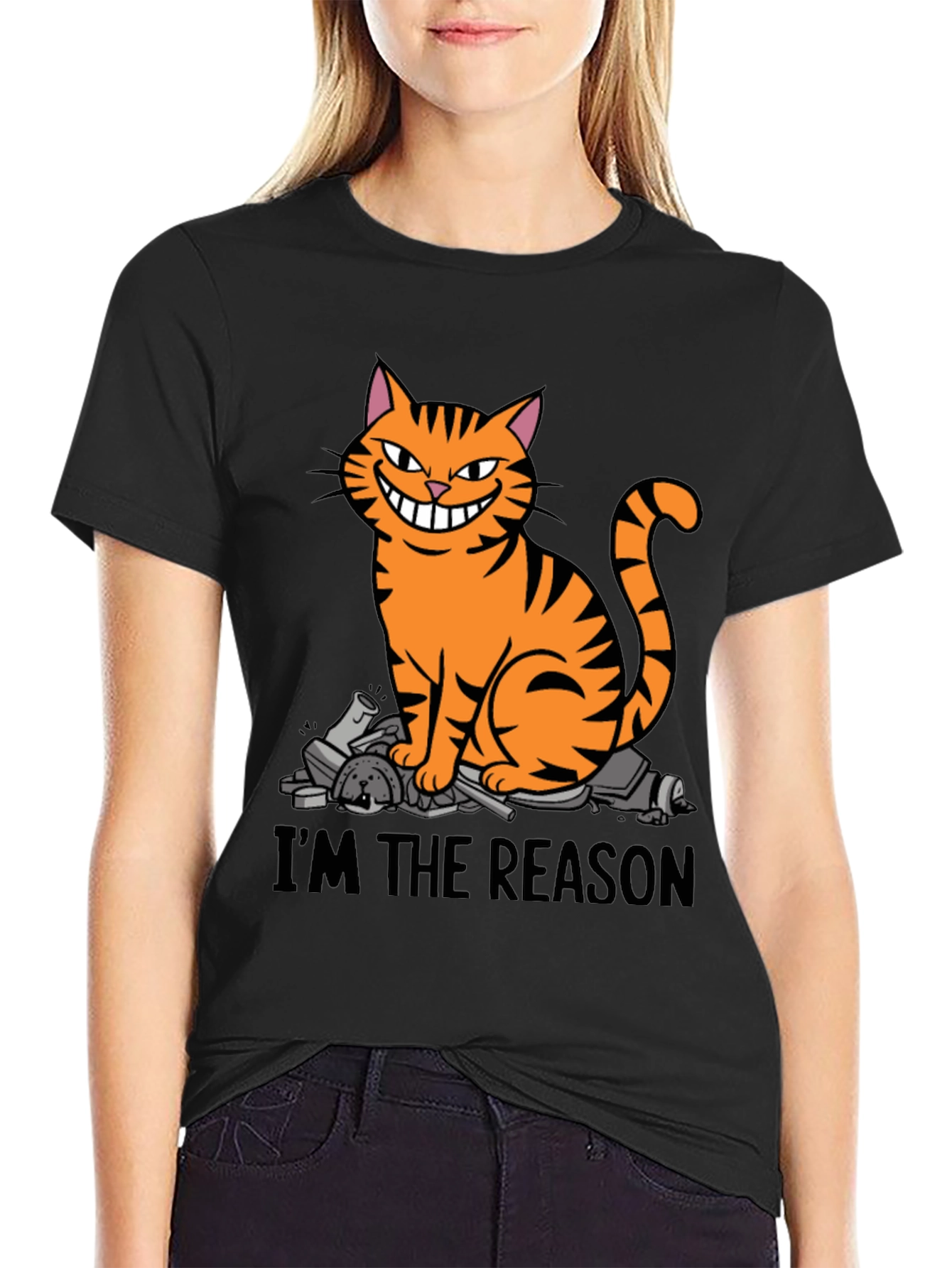Im The Reason Cat Graphic T-Shirt