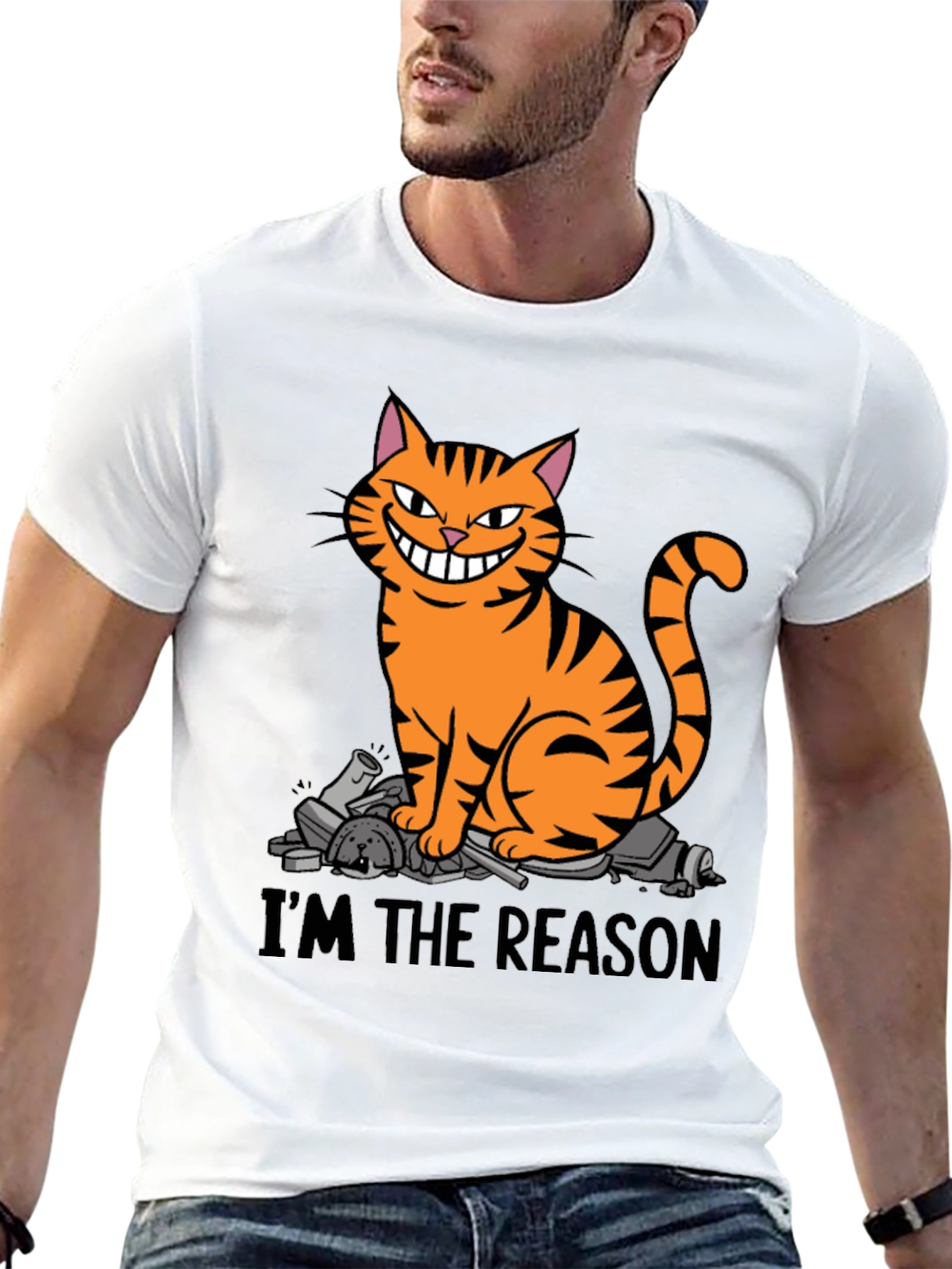 Im The Reason Cat Graphic T-Shirt