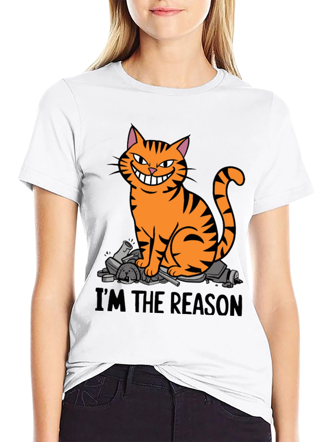 Im The Reason Cat Graphic T-Shirt