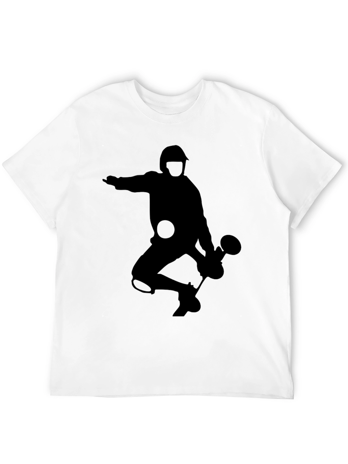 Silhouette Badminton Player Black T-Shirt