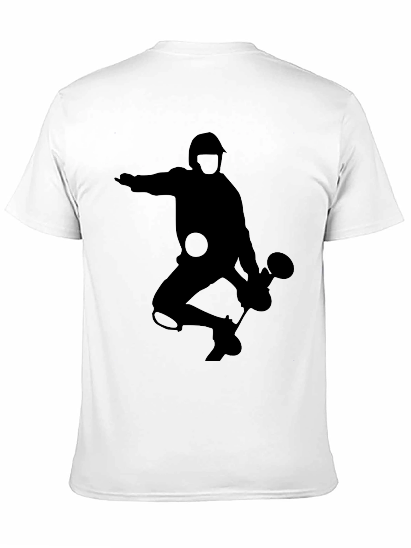 Silhouette Badminton Player Black T-Shirt