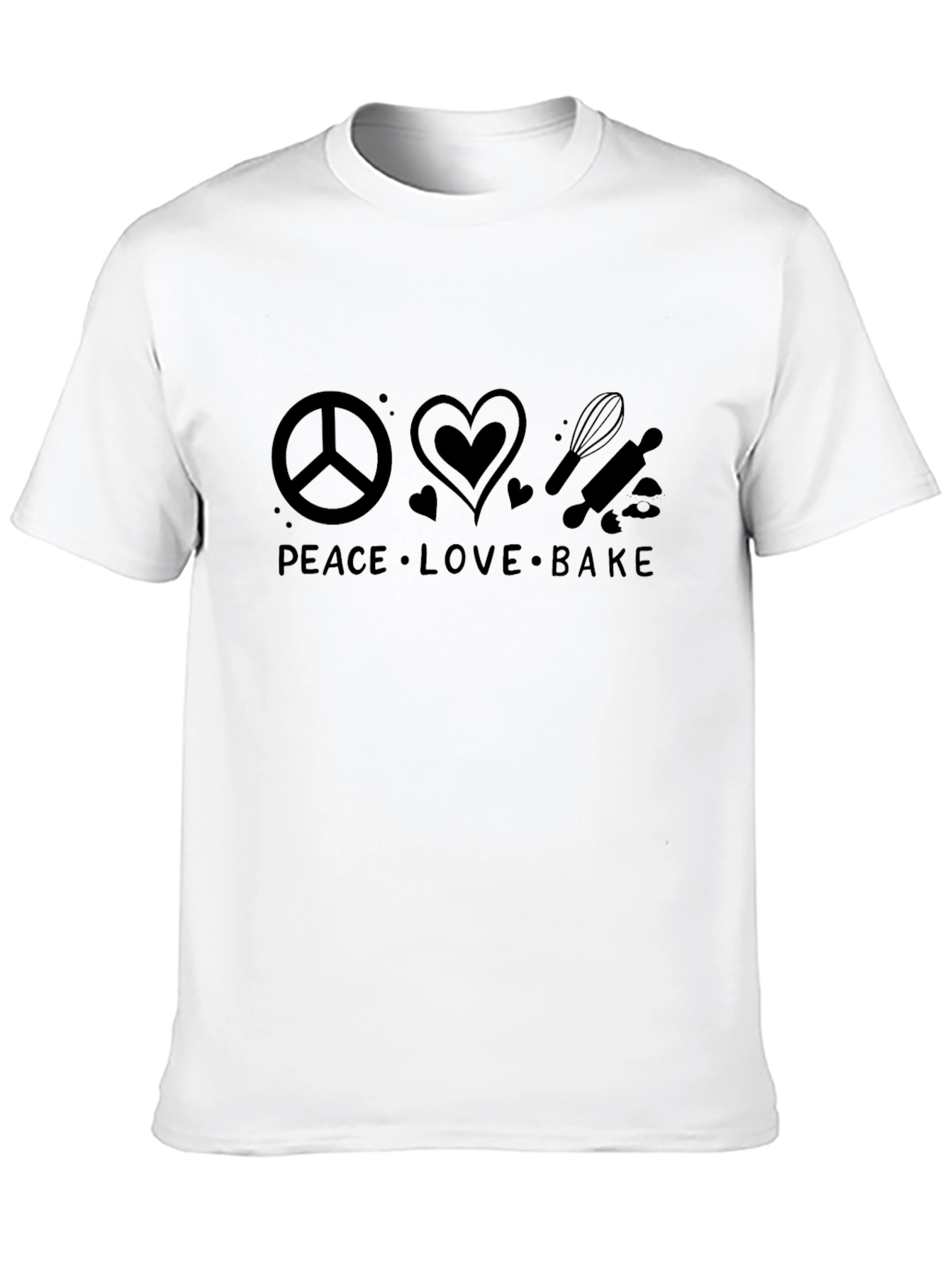 Peace Love Bake Graphic T-Shirt