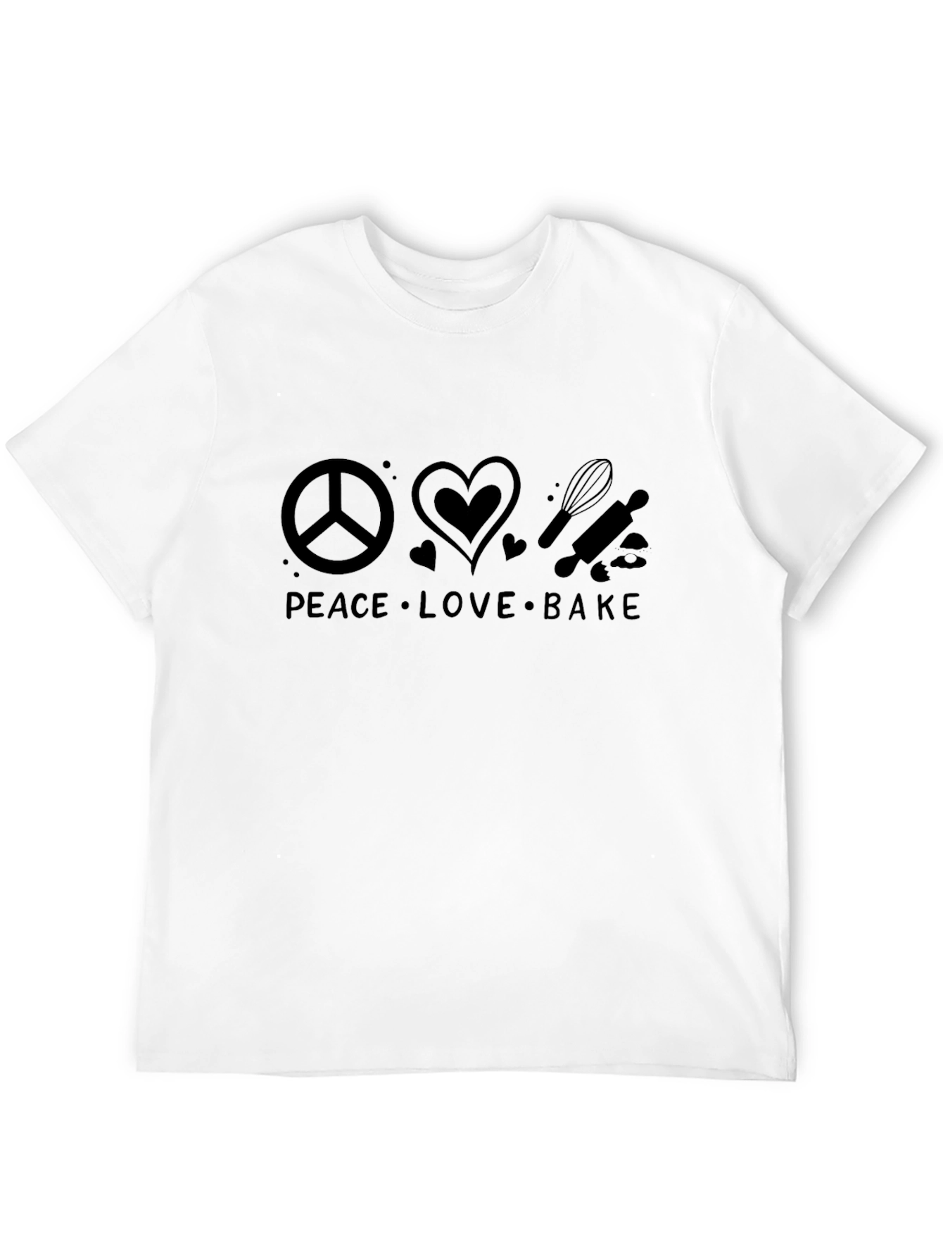 Peace Love Bake Graphic T-Shirt