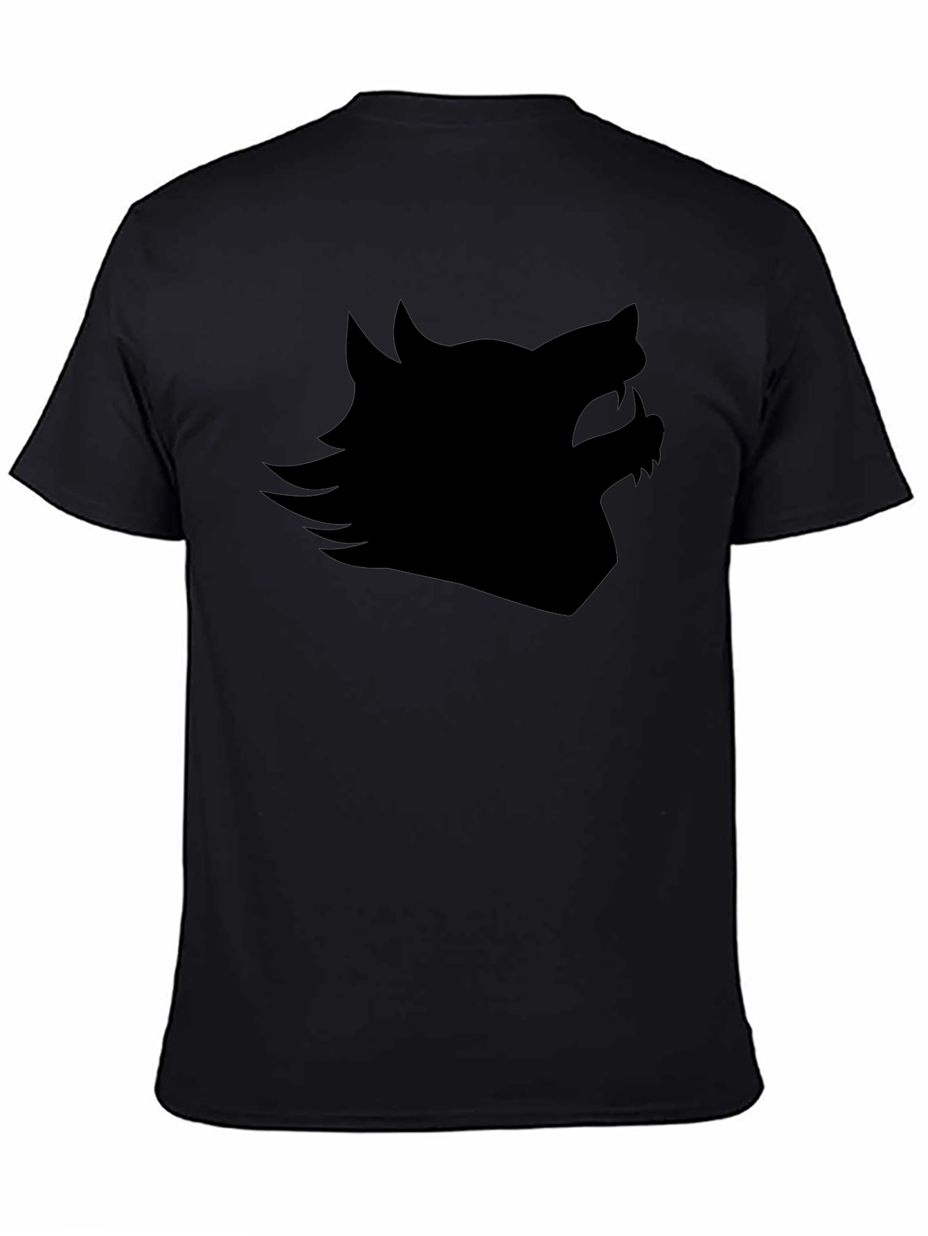Black Wolf Silhouette Graphic Tee