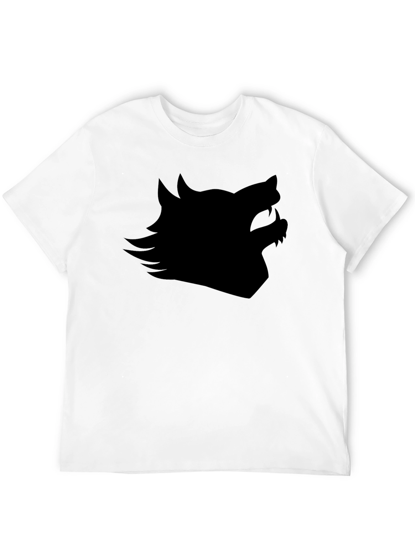 Black Wolf Silhouette Graphic Tee