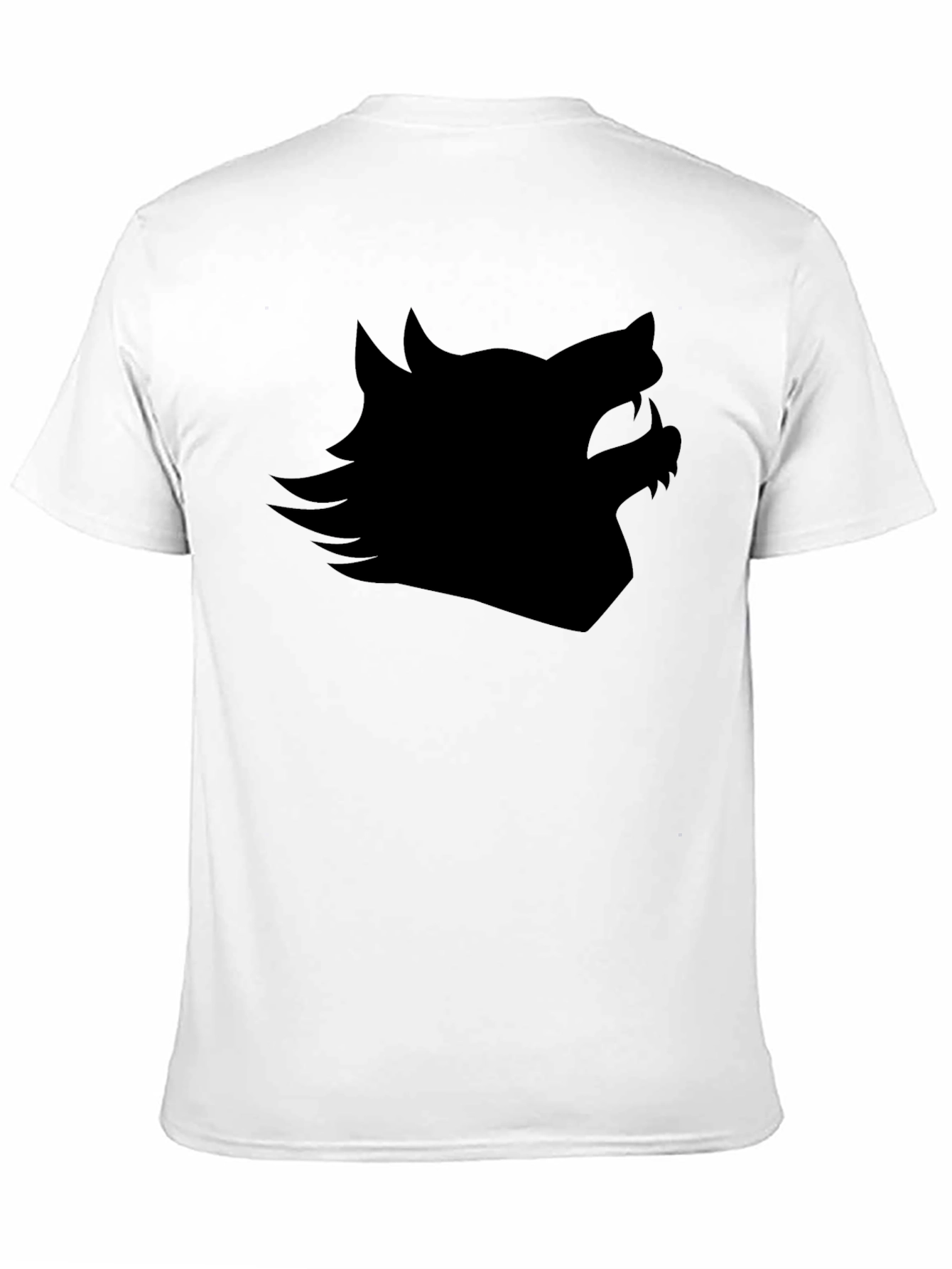 Black Wolf Silhouette Graphic Tee
