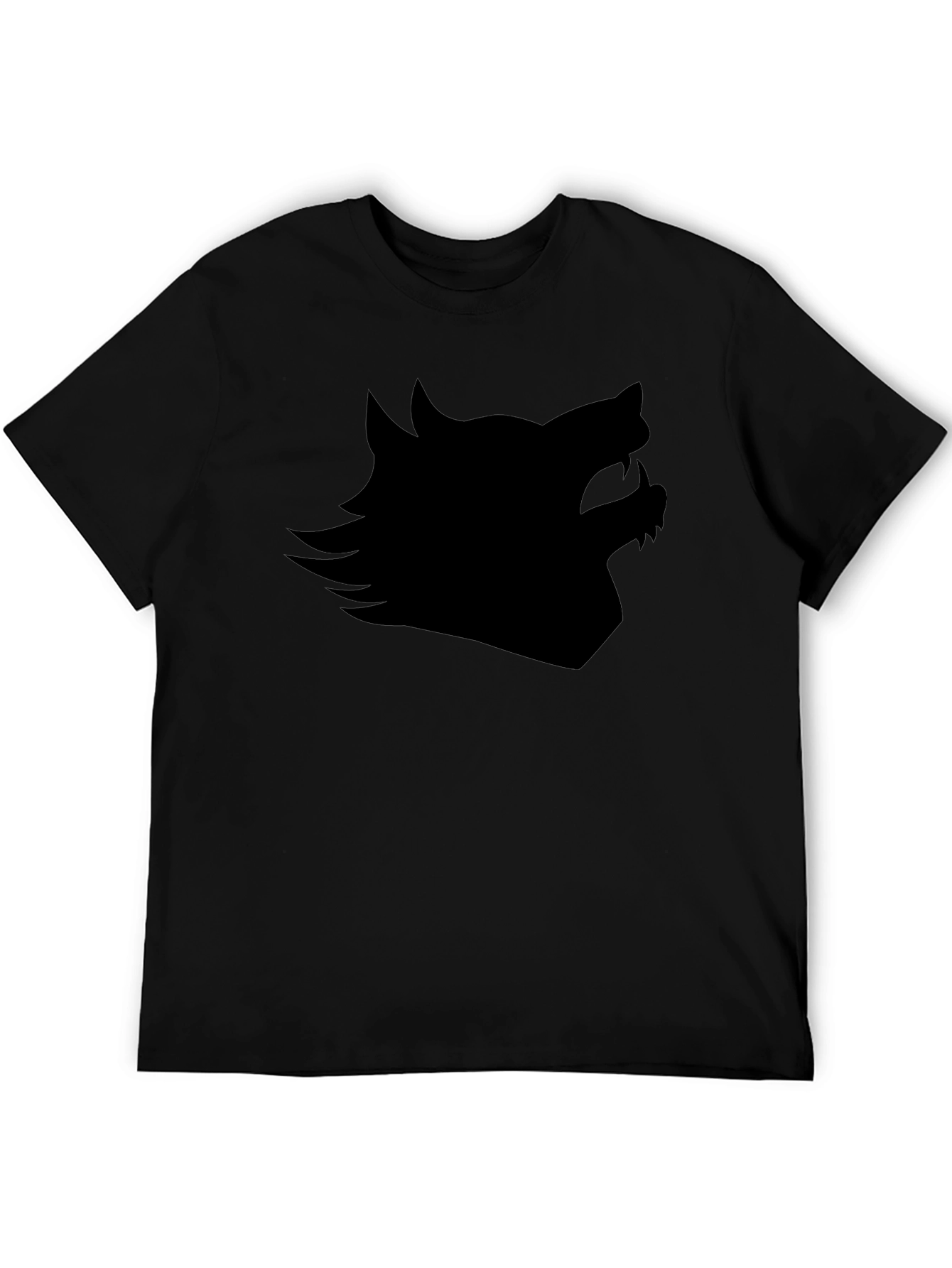 Black Wolf Silhouette Graphic Tee
