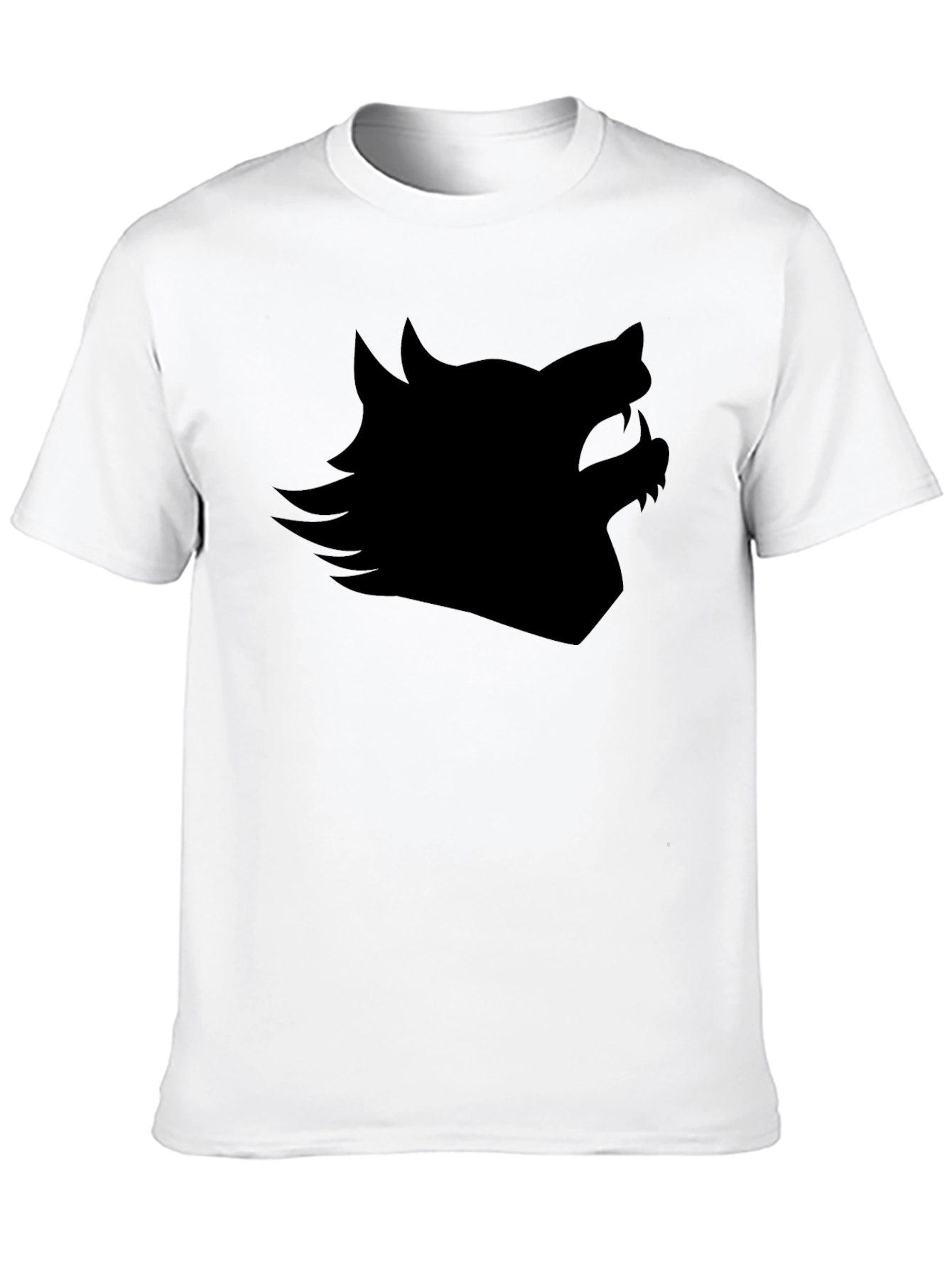 Black Wolf Silhouette Graphic Tee