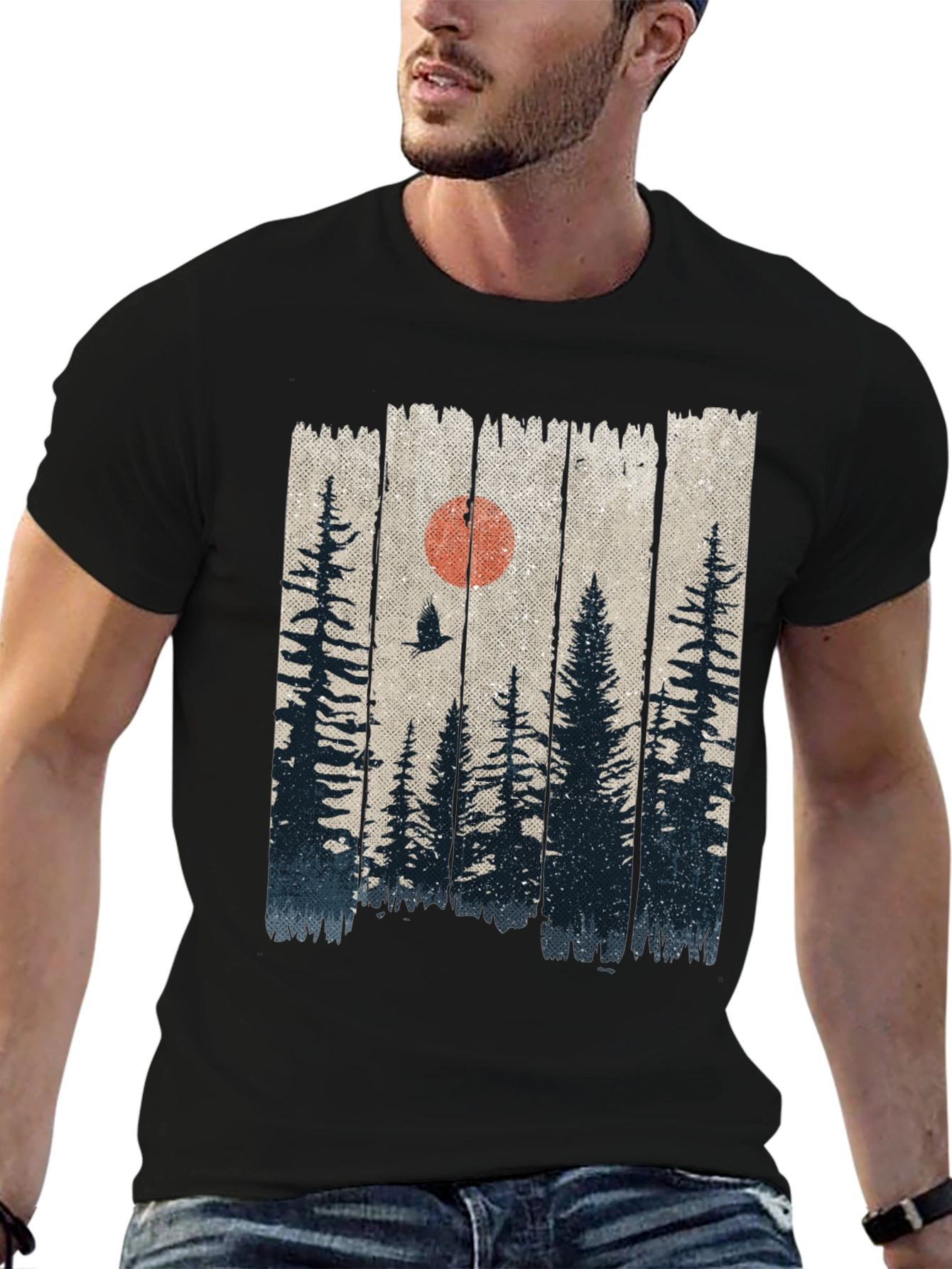 Nature Forest T-Shirt - Black