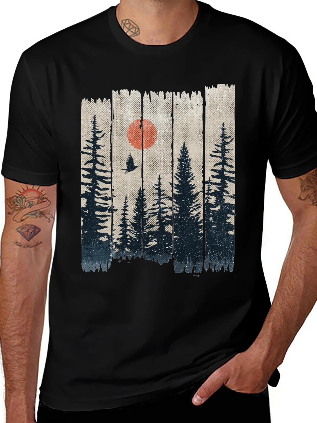 Nature Forest T-Shirt - Black