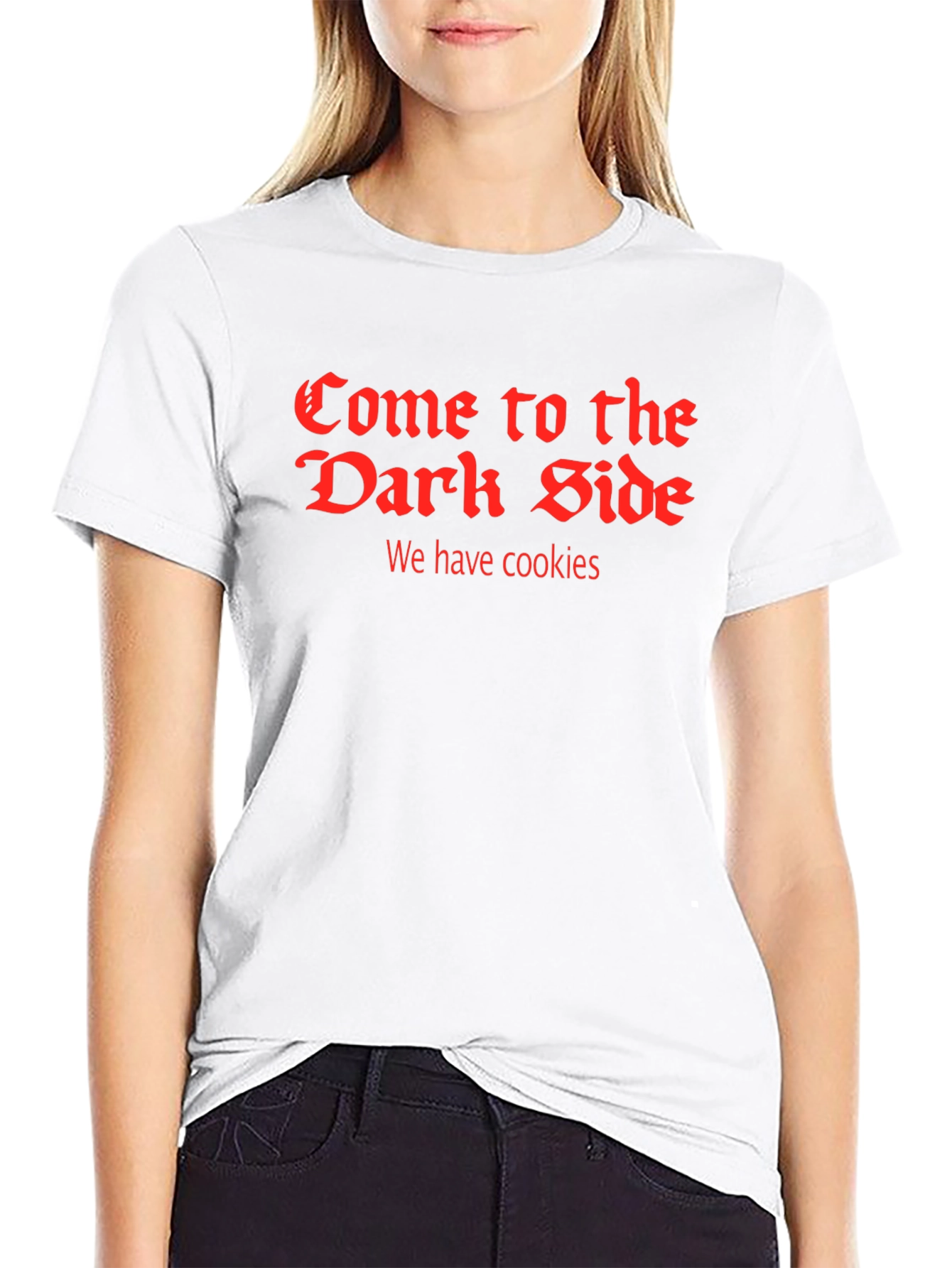 Dark Side Cookies Graphic Tee - Funny Slogan T-Shirt