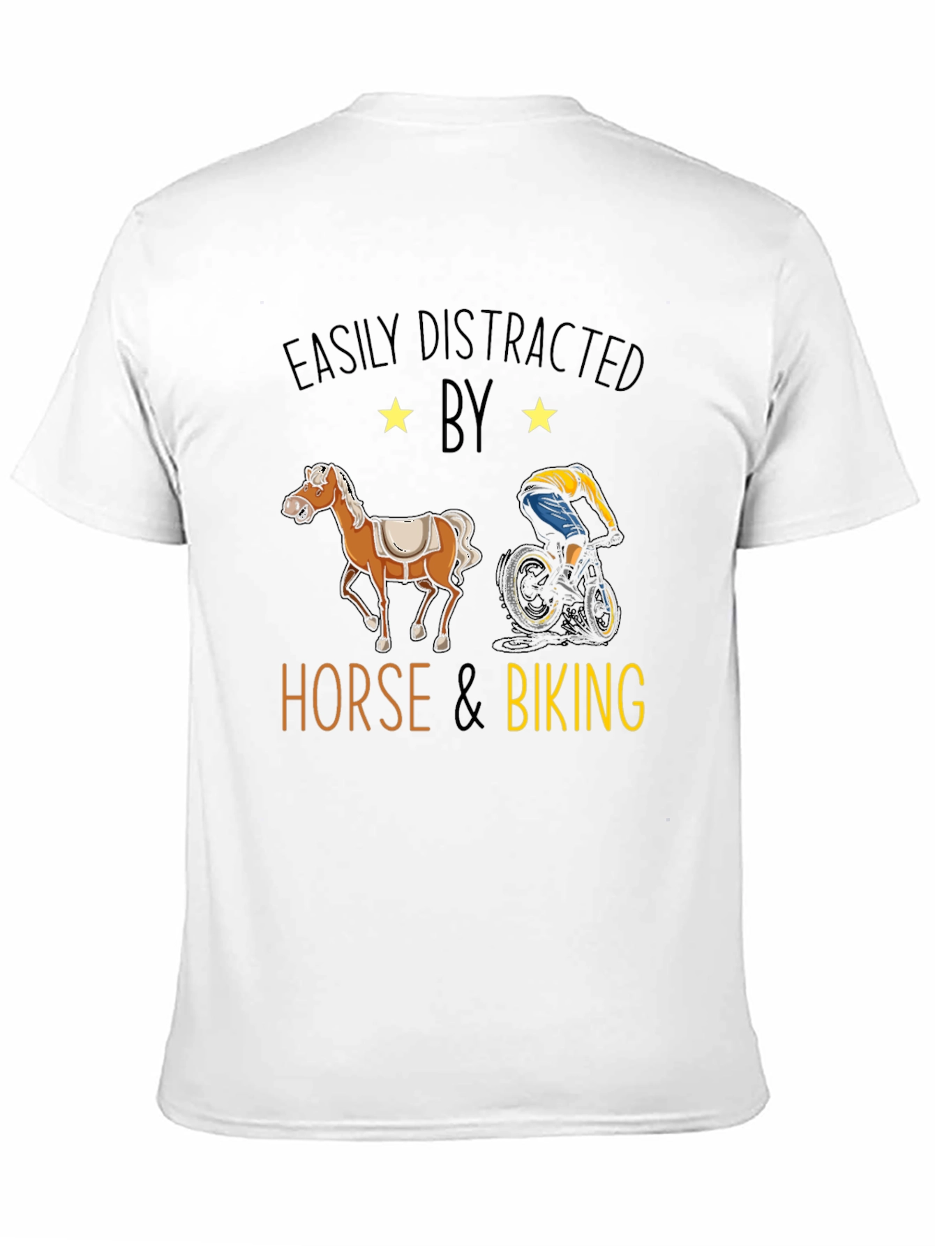 Easily Distracted by Horse & Biking T-Shirt